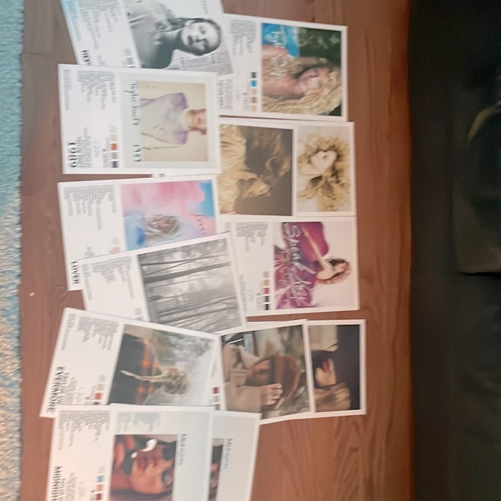 12 taylor swift posters with 10 albums( midnight TV, red TV, fearless TV)